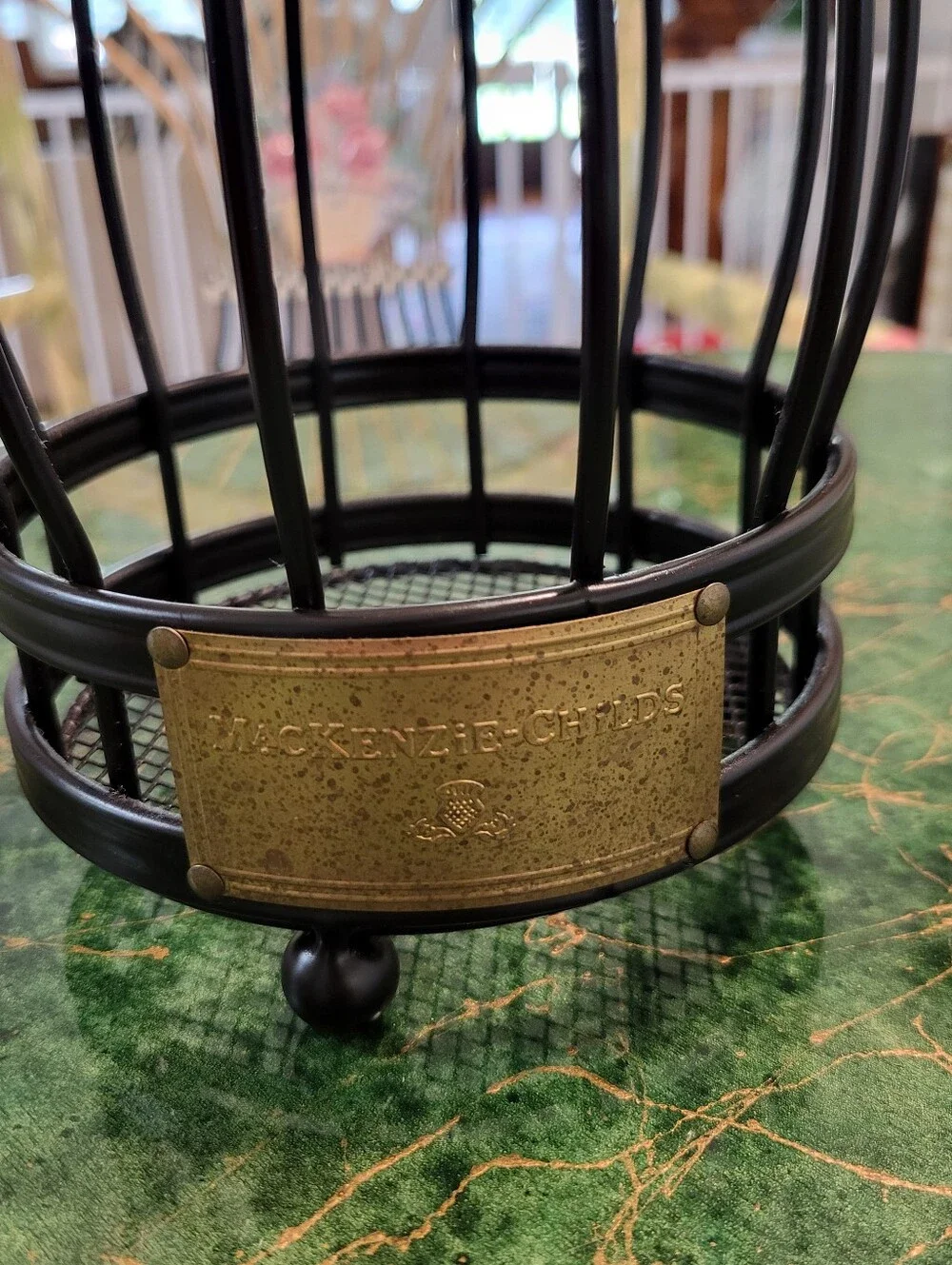 MacKenzie-Childs Black Metal Utensil Holder